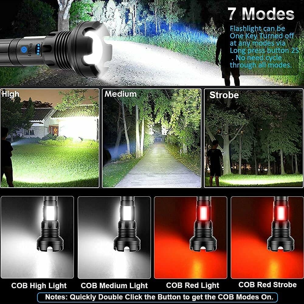 🔥 Promotion- SAVE 49%🔥🔥LED Rechargeable Tactical Laser Flashlight