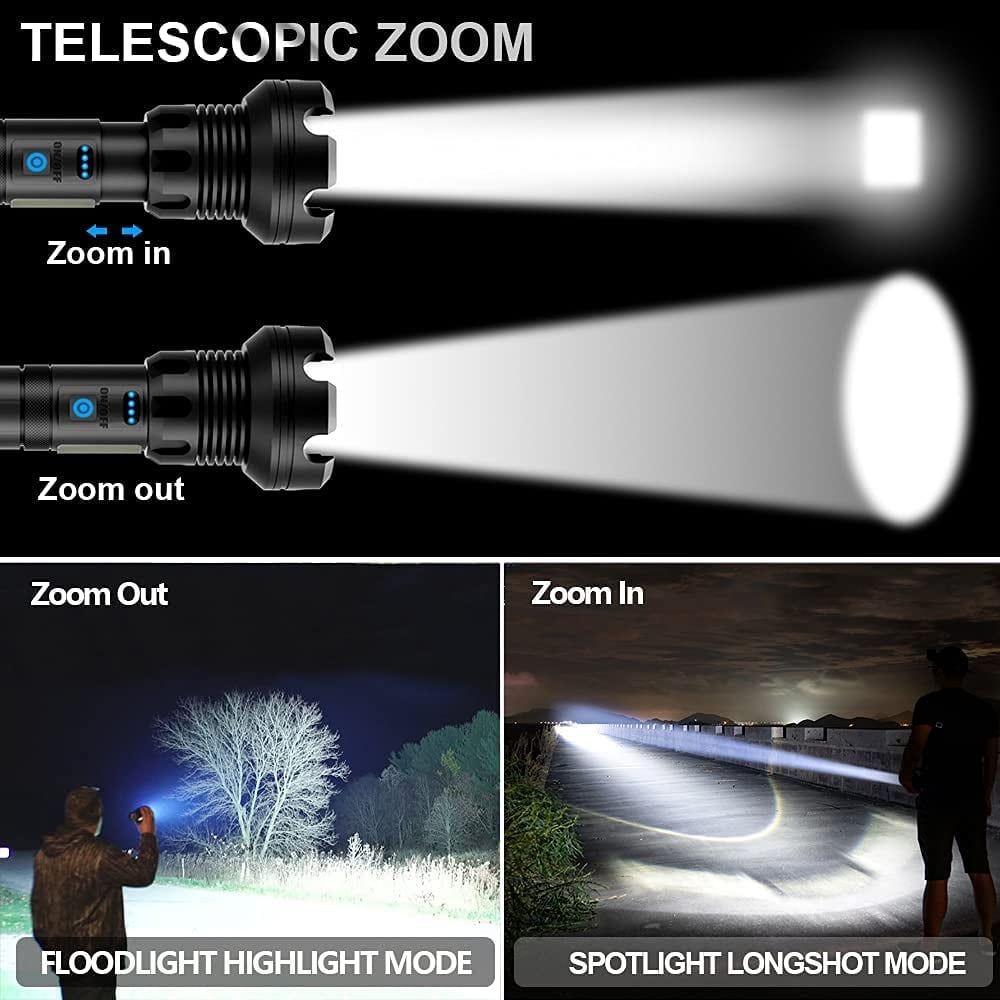 🔥 BIG SALE - 49% OFF🔥🔥 - LED Rechargeable Tactical Laser Flashlight 90000 High Lumens