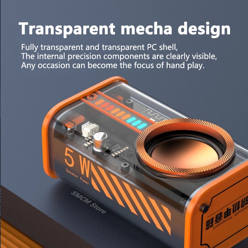 🔥Tokyo Transparent mecha wireless bluetooth speaker